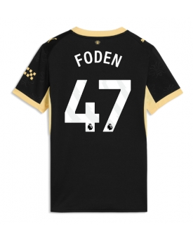 Billige Fotballdrakt Manchester City Phil Foden #47 Replika Bortedrakt Dame 2026-27 Kortermet